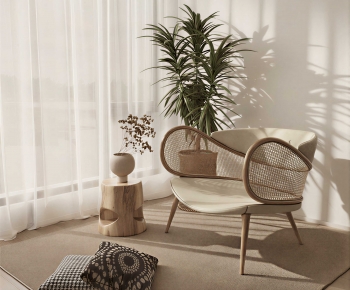 Wabi-sabi Style Lounge Chair-ID:896171093