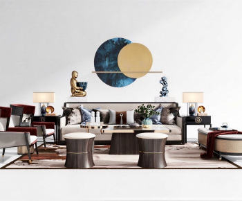 New Chinese Style Sofa Combination-ID:224231966