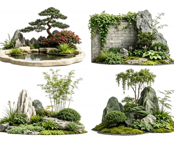 New Chinese Style Plant Landscaping-ID:657723905