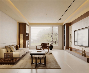 New Chinese Style A Living Room-ID:435035948
