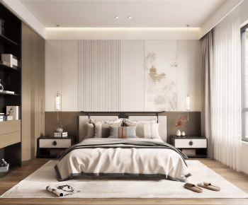 New Chinese Style Bedroom-ID:803990431