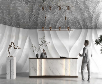 Modern Office Reception Desk-ID:772155052