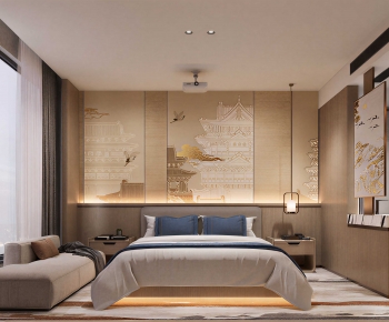 New Chinese Style Bedroom-ID:714448936