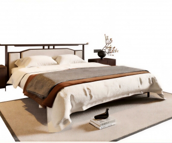 New Chinese Style Double Bed-ID:650172008
