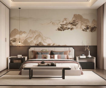 New Chinese Style Bedroom-ID:905380013