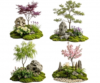 New Chinese Style Plant Landscaping-ID:982620721