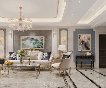 Simple European Style A Living Room-ID:786372901