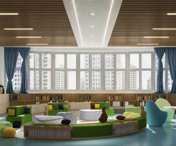 Modern Children's Reading Room-ID:343370914