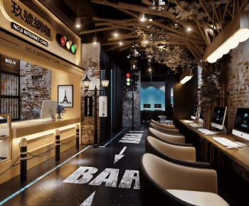 Industrial Style Internet Cafe-ID:987097982