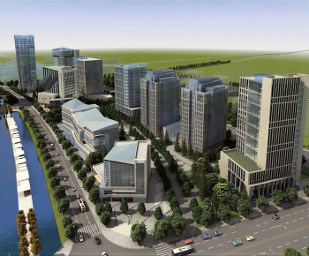 Modern Architectural Bird's-eye View Planning-ID:343020927