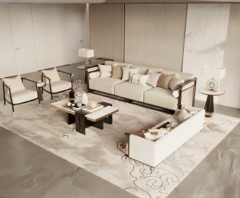 New Chinese Style A Living Room-ID:100219229