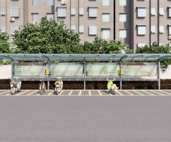 Modern Outdoor Parking Lot-ID:548743011