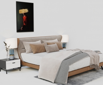 Modern Double Bed-ID:102629741
