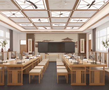 New Chinese Style School Classrooms-ID:398957976