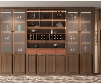 New Chinese Style Wine Cabinet-ID:491249084