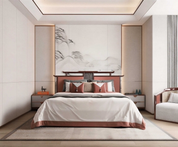 New Chinese Style Bedroom-ID:376429086