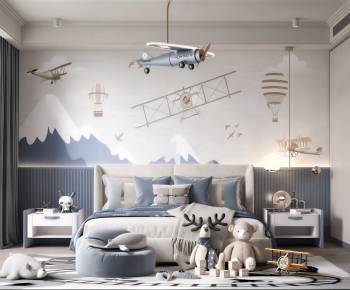 Modern Boy's Room And Son's Room-ID:813676126