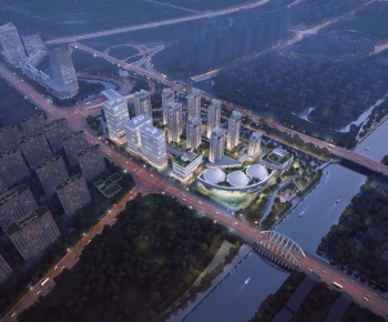 Modern Architectural Bird's-eye View Planning-ID:275552035