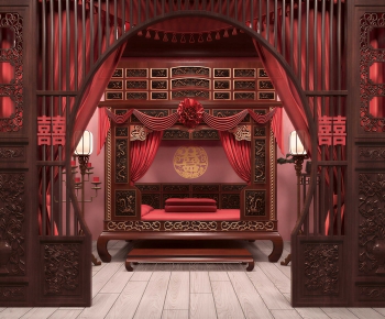 Chinese Style Bedroom-ID:384594923
