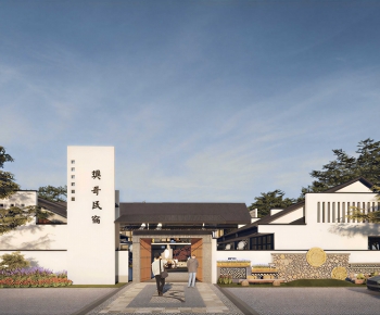 New Chinese Style Appearance Of Commercial Building-ID:590244059