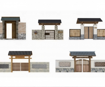 New Chinese Style Facade Element-ID:528619052
