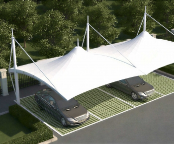 Modern Outdoor Parking Lot-ID:761139457