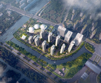Modern Architectural Bird's-eye View Planning-ID:155028107
