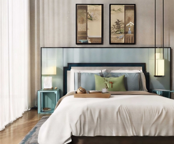New Chinese Style Double Bed-ID:508078105