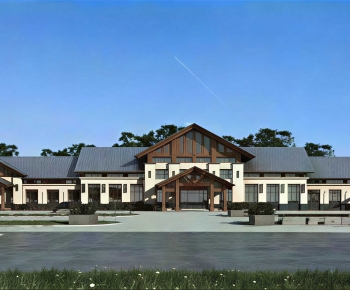 New Chinese Style Public Building-ID:256860394