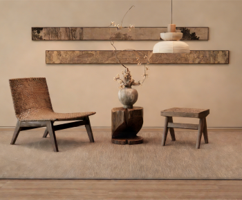 Wabi-sabi Style Lounge Chair-ID:213042978