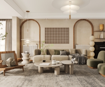 Wabi-sabi Style A Living Room-ID:673383008