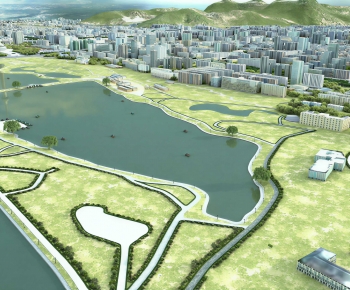 Modern Architectural Bird's-eye View Planning-ID:880260947