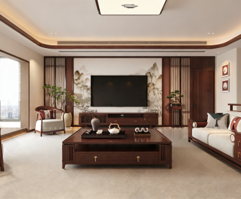 New Chinese Style A Living Room-ID:434561016