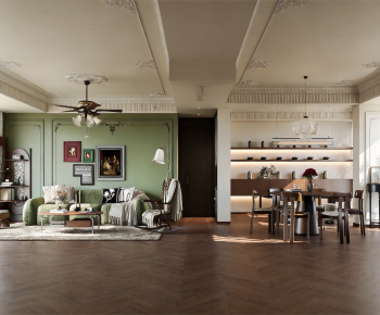 French Style A Living Room-ID:632700924