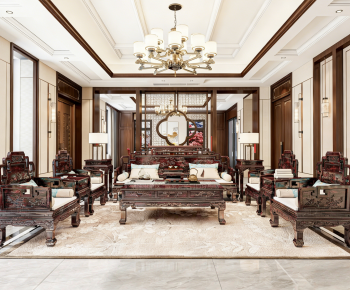 New Chinese Style A Living Room-ID:777539976