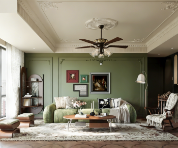 French Style A Living Room-ID:928725963