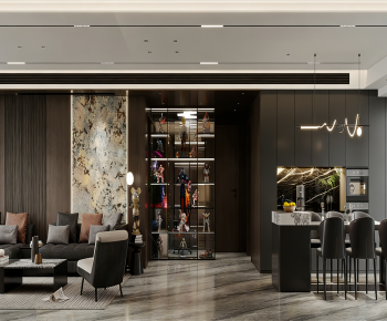 Modern A Living Room-ID:660729475