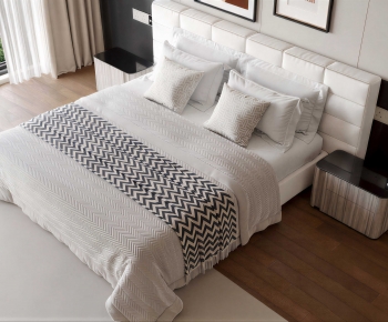 Modern Double Bed-ID:206023937