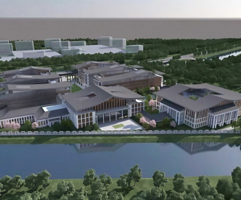 New Chinese Style Architectural Bird's-eye View Planning-ID:281722079