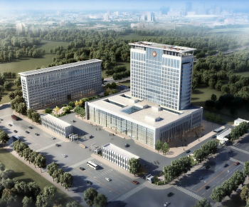 Modern Appearance Of Commercial Building-ID:734695918