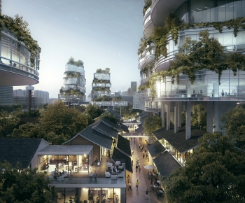 Modern Appearance Of Commercial Building-ID:512061116