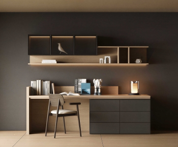 Modern Computer Desk And Chair-ID:823878058
