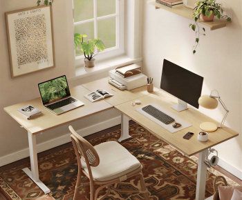Modern Computer Desk And Chair-ID:396425964