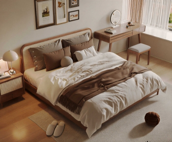 Retro Style Double Bed-ID:905687095