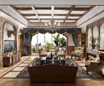 American Style A Living Room-ID:786741022