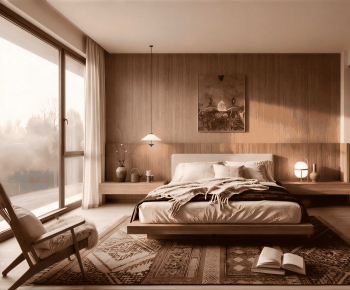 Wabi-sabi Style Bedroom-ID:181160062