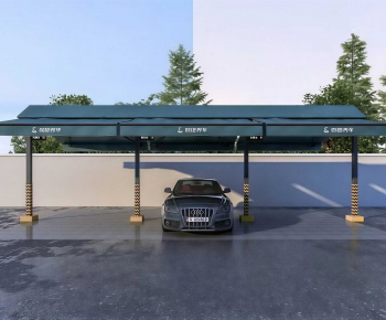 Modern Outdoor Parking Lot-ID:946571111