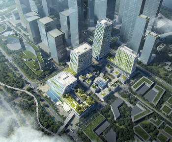Modern Architectural Bird's-eye View Planning-ID:446689196