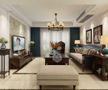 American Style A Living Room-ID:729971899