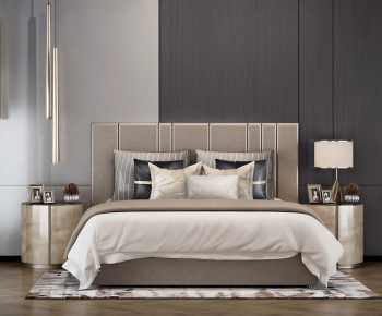 Modern Double Bed-ID:646671063